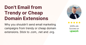 Don't Email from Trendy or Cheap Domain Extensions