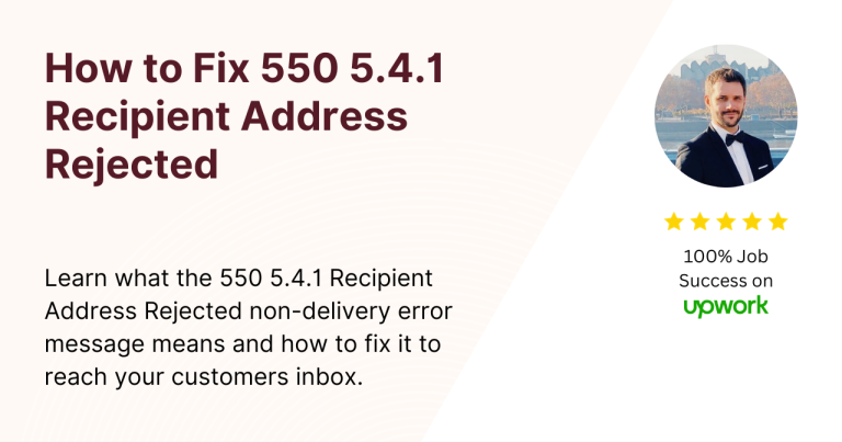 How to Fix 550 5.4.1 Recipient Address Rejected